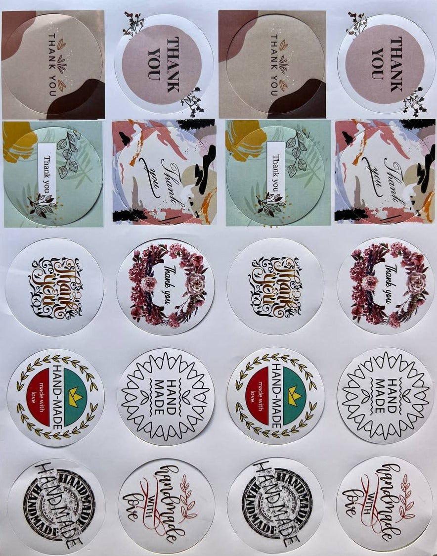 مجموعة ملصقات (ستيكرات) هاند ميدHandmade with Love Stickers&nbsp;