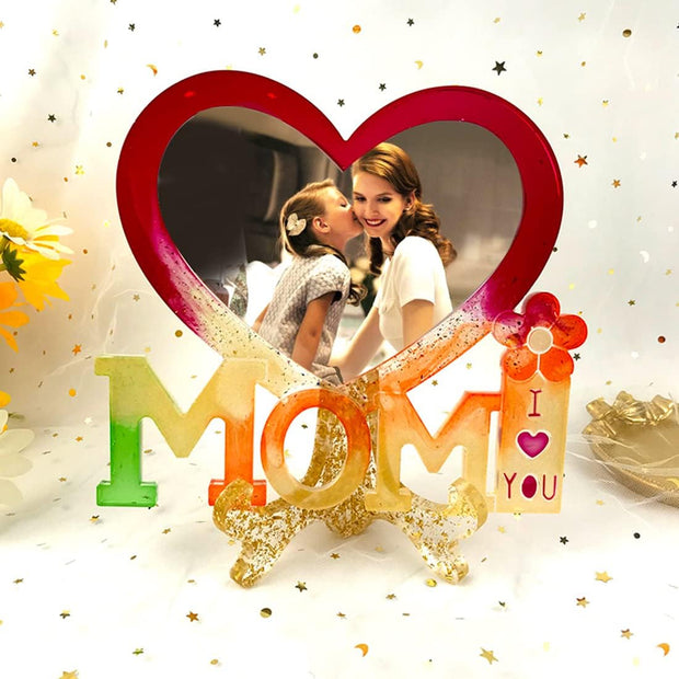 لصب الايبوكسي لتقوم بصنعها بنفسك من الايبوكسي ريزنقالب سيليكون مستورد شكل اطار صوره مع كلمة mom