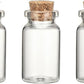 زجاجة من الزجاج الشفاف بحجم 3 جرام مع سدادة بلاستيك لون ابيض برطمانات صغيرة من الزجاج زجاجة التمنيات الصغيرة