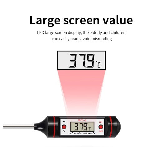 ترمومتر لقياس درجات حرارة السوائل و للاستخدامات المتعدده فى المطبخ