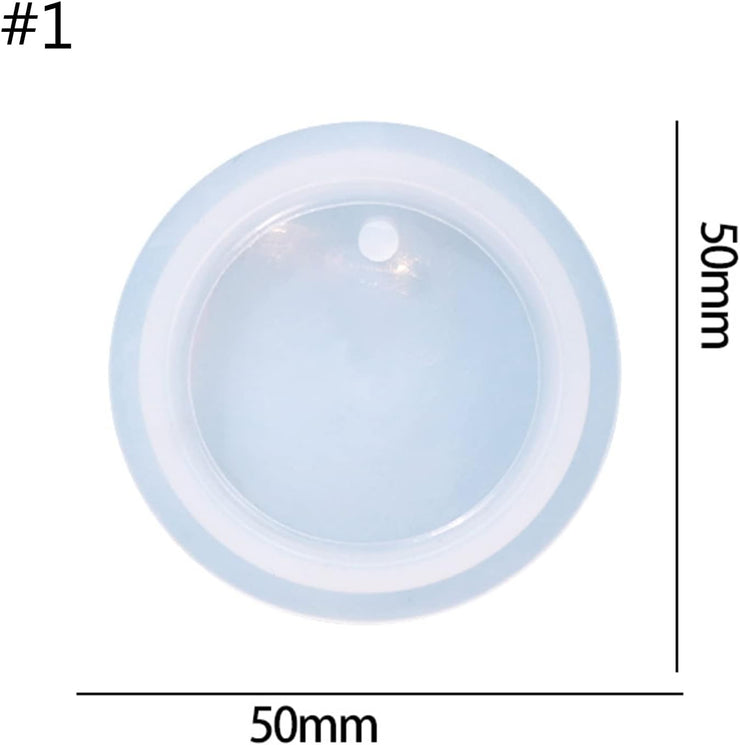 قالب سيليكون ابيض مستورد دلايه شكل دائره  مقاس القالب : 5 سم * 5 سم