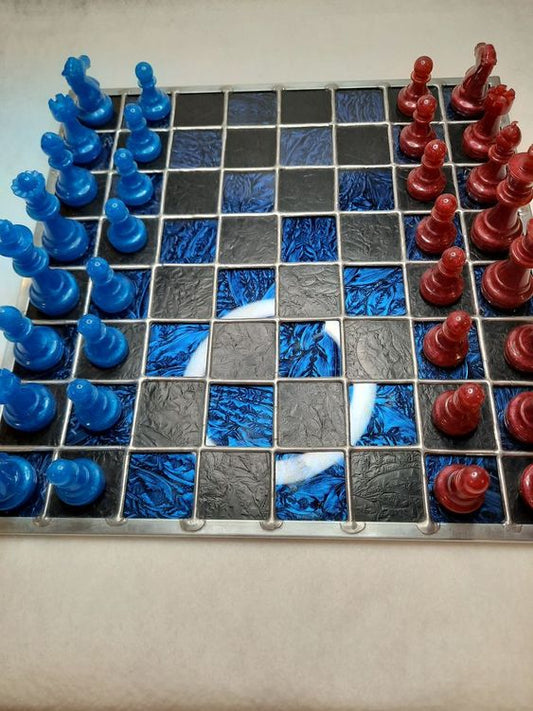 d3قالب قاعدة للشطرنج سيليكون مستورد ابيض